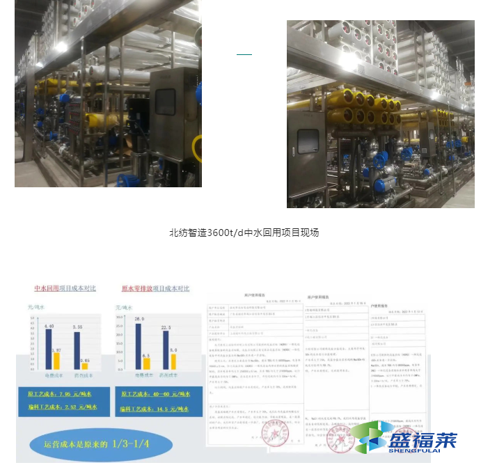 北紡智造3600t/d中水回用項目現場