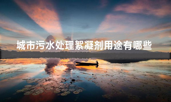 城市污水處理絮凝劑用途有哪些(絮凝劑四大作用)