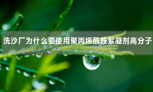 洗沙廠為什么要使用聚丙烯酰胺絮凝劑高分子?