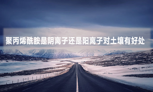 聚丙烯酰胺是陰離子還是陽離子對土壤有好處