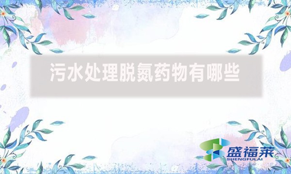 污水處理脫氮藥物有哪些?