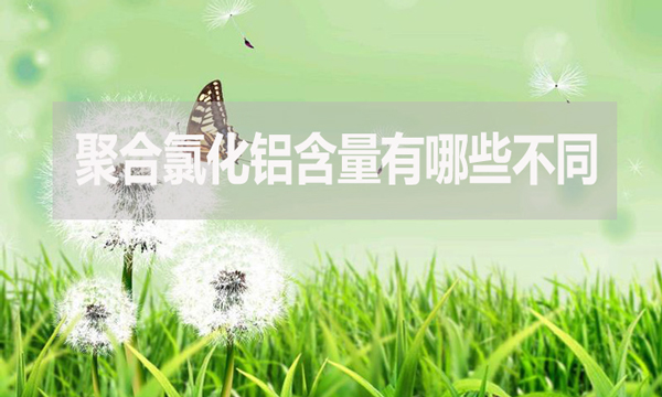 聚合氯化鋁含量有哪些不同?