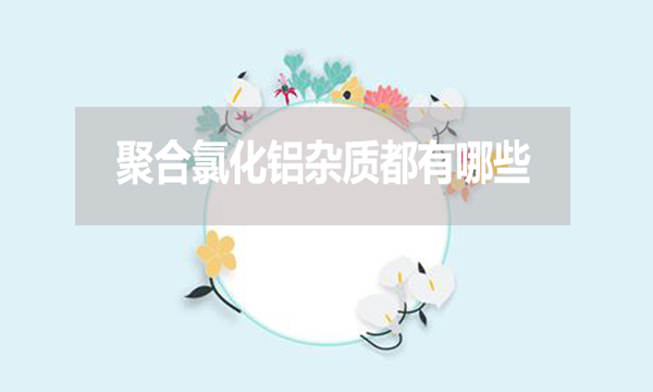 聚合氯化鋁雜質(zhì)都有哪些?