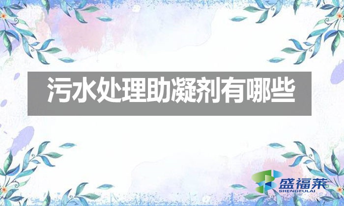 污水處理助凝劑有哪些?